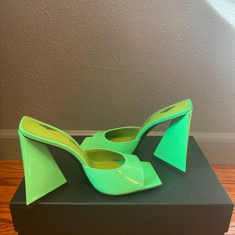 The Attico Sandal heel fluo green. - Picture 7 of 13
